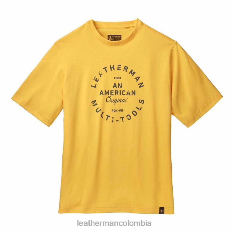 vestir Leatherman camiseta de manga corta con insignia Heritage amarillo T44R293 - Leatherman Super Tool 300 - Image 1