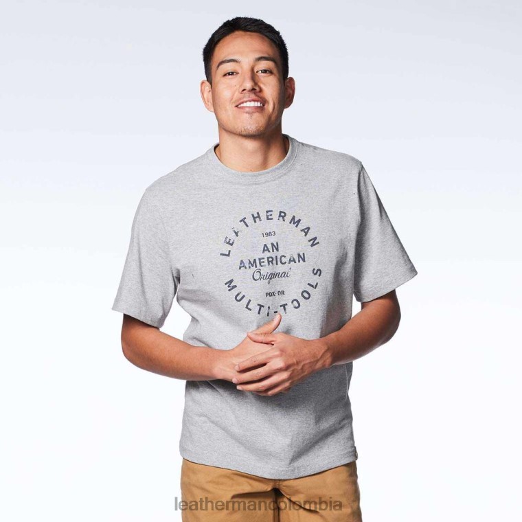 vestir Leatherman camiseta de manga corta con insignia Heritage gris T44R295 - Leatherman Navajas - Image 2