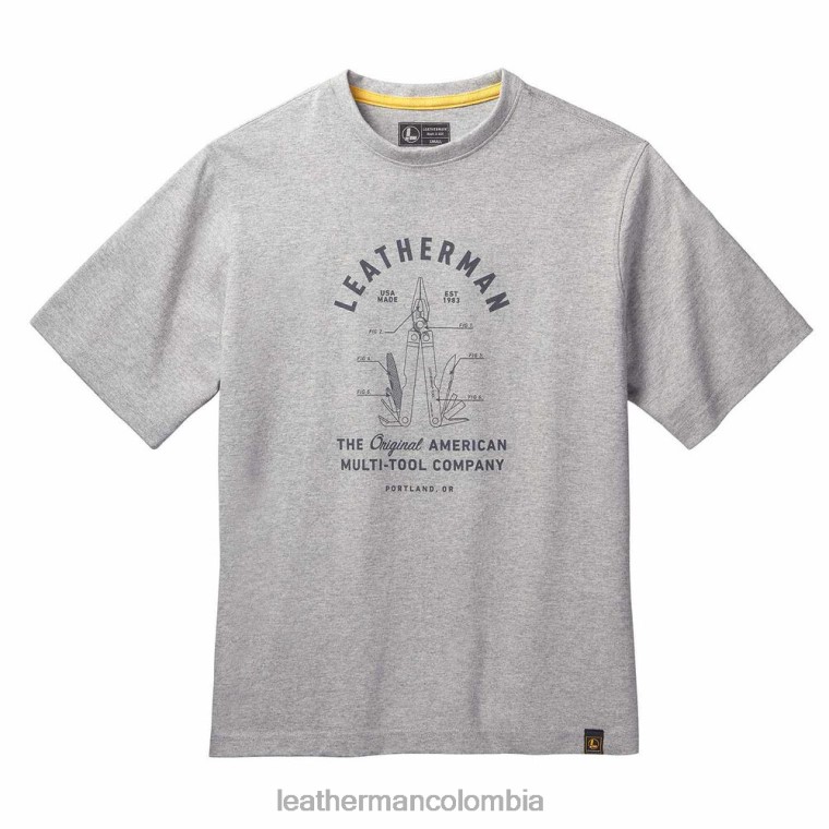 vestir Leatherman camiseta de manga corta herencia pst gris T44R298 - Leatherman Navajas - Image 1