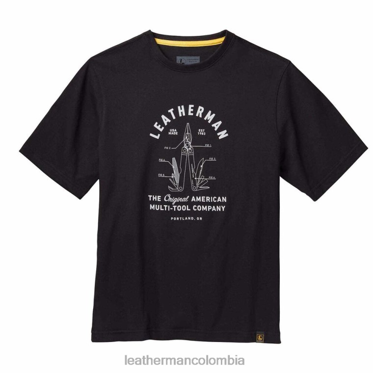 vestir Leatherman camiseta de manga corta herencia pst negro T44R297 - Leatherman Colombia - Image 1