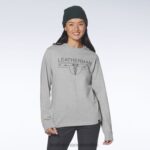 vestir Leatherman camiseta de manga larga con logo 1983 gris T44R289 - Leatherman Navajas - Image 2