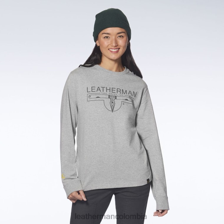 vestir Leatherman camiseta de manga larga con logo 1983 gris T44R289 - Leatherman Navajas - Image 2