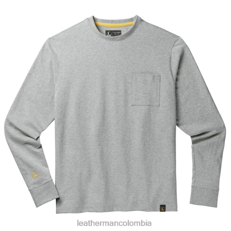 vestir Leatherman camiseta de manga larga con sello de marca gris T44R291 - Leatherman Colombia - Image 3