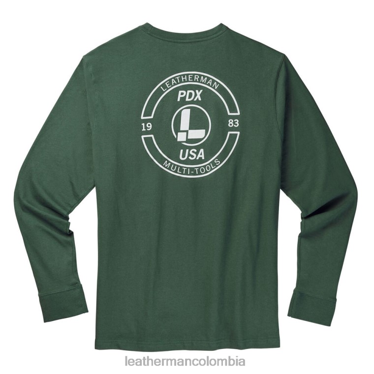 vestir Leatherman camiseta de manga larga con sello de marca verde T44R292 - Leatherman Navajas - Image 1