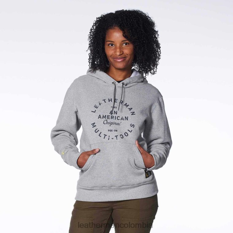 vestir Leatherman sudadera con capucha y distintivo Heritage gris T44R282 - Leatherman Colombia - Image 2