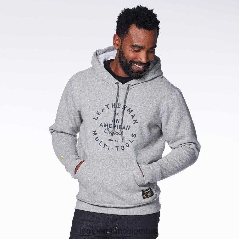 vestir Leatherman sudadera con capucha y distintivo Heritage gris T44R282 - Leatherman Colombia - Image 8