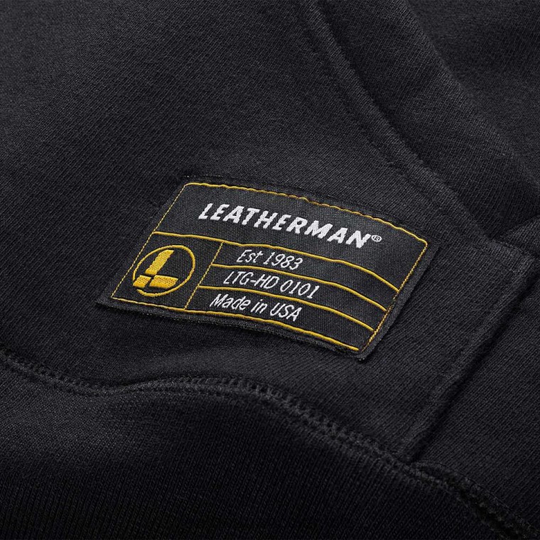 vestir Leatherman sudadera con capucha y distintivo Heritage negro T44R281 - Leatherman Super Tool 300 - Image 4