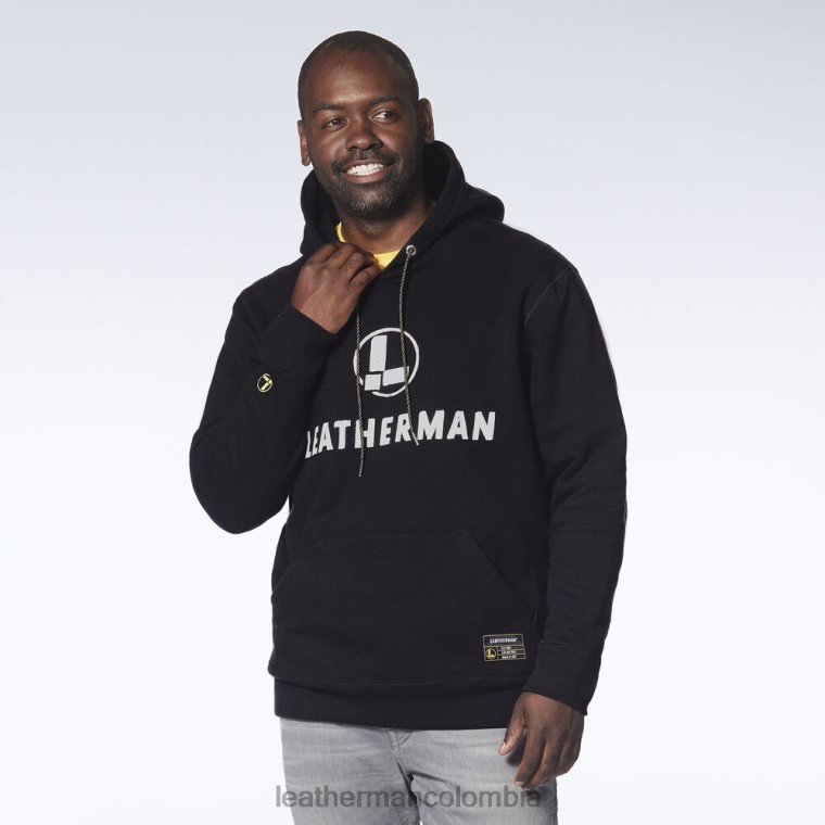vestir Leatherman sudadera con logo dibujado a mano negro T44R277 - Leatherman Navajas - Image 2